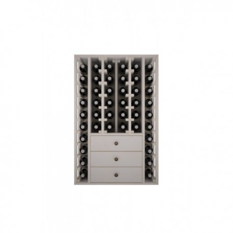 BOTELLERO DE MADERA DE PINO para 46 Botellas color Pino Blanco GODELLO