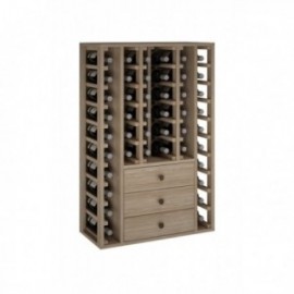 BOTELLERO DE MADERA DE PINO para 46 Botellas color Roble Natural GODELLO