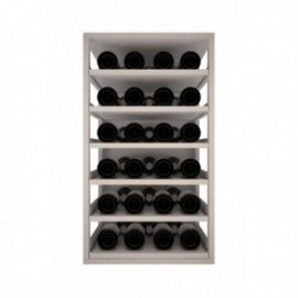 BOTELLERO MADERA DE PINO, BALDAS EXTRAIBLES para 42 Botellas color Pino Blanco GODELLO