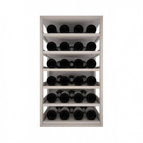 BOTELLERO MADERA DE PINO, BALDAS EXTRAIBLES para 42 Botellas color Pino Blanco GODELLO