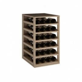 BOTELLERO MADERA DE PINO, BALDAS EXTRAIBLES para 42 Botellas color Roble Natural GODELLO