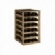 PINE WOOD BOTELLERO, EXTRAIBLE BALDAS para 42 GARRAFAS cor Dark Pine GODELLO