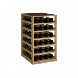 BOTELLERO PINO WOOD, BALDAS EXTRAIBLE para 42 garrafas cor Black Pine GODELLO