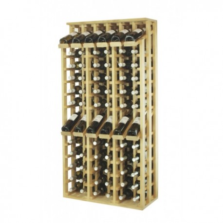 BOTELLERO PROFESIONAL PARA VENTA Y EXPOSICIÓN para 72 Botellas color Pino Negro GODELLO