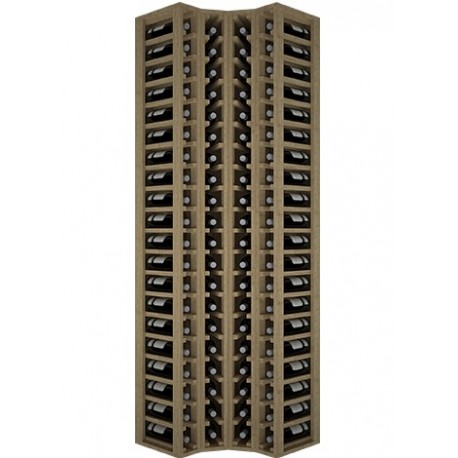 BOTELLERO GRAN CAPACIDAD PARA RINCÓN para 80 Botellas color Pino Negro GODELLO