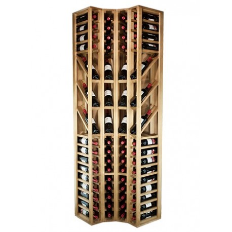 BOTELLERO PROFESIONAL PARA RINCÓN para 64 Botellas color Pino Blanco GODELLO