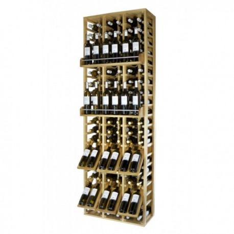 BOTELLERO PROFESIONAL PARA VENTA Y EXPOSICIÓN para 144 Botellas color Pino oscuro GODELLO