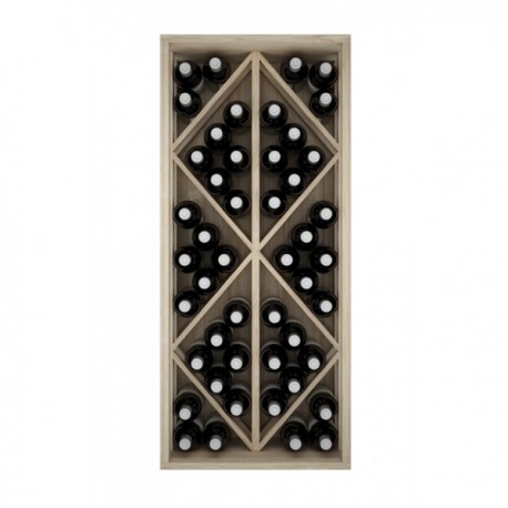 BOTELLERO MADERA DE ROBLE CON ROMBOS para 48 Botellas color Roble Natural GODELLO