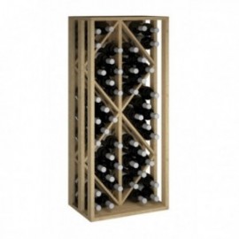OAK WOOD BOTELLERO COM ROMBOS para 48 GARRAFAS cor Dark Pine GODELLO