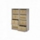 BOTELLERO DE MADERA DE PINO PARA CAJAS DE 6 BOTELLAS para 8 cajas/48 botellas color Pino Blanco GODELLO