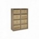 BOTELLERO DE MADERA DE PINO PARA CAJAS DE 6 BOTELLAS para 8 cajas/48 botellas color Roble Natural GODELLO