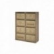 BOTELLERO DE MADERA DE PINO PARA CAJAS DE 6 BOTELLAS para 8 cajas/48 botellas color Roble Natural GODELLO