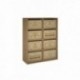 BOTELLERO DE MADERA DE PINO PARA CAJAS DE 6 BOTELLAS para 8 cajas/48 botellas color Pino oscuro GODELLO