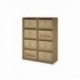 BOTELLERO DE MADERA DE PINO PARA CAJAS DE 6 BOTELLAS para 8 cajas/48 botellas color Pino oscuro GODELLO