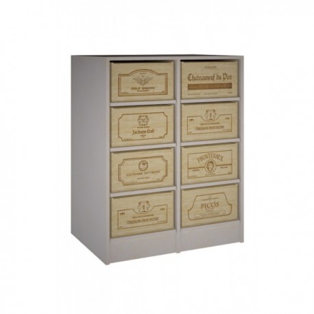 OAK WOOD BOTELLERO, TAMANHO GRANDE PARA CAIXAS PARA 12 CAIXAS cor White Pine GODELLO