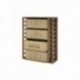 BOTELLERO DE MADERA DE PINO PARA BOTELLAS Y CAJAS DE 12. para 20 botellas+4 cajas color Pino Roble claro GODELLO