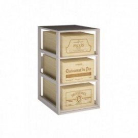 MÓVEIS PARA 3 CAIXAS DE 12 GARRAFAS para 3 caixas de 12 garrafas coloridas White Pine GODELLO