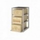 MUEBLES PARA 3 CAJAS DE 12 BOTELLAS para 3 cajas de 12 botellas color Pino Blanco GODELLO