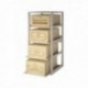 MUEBLE PARA CAJAS DE 12 BOTELLAS para 4 Cajas color Pino Blanco GODELLO