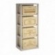 MUEBLE MADERA DE PINO PARA CAJAS DE VINO DE 6 BOTELLAS para 4 Cajas color Pino Blanco GODELLO