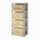 MUEBLE MADERA DE PINO PARA CAJAS DE VINO DE 6 BOTELLAS para 4 Cajas color Pino Blanco GODELLO