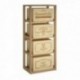 MUEBLE MADERA DE PINO PARA CAJAS DE VINO DE 6 BOTELLAS para 4 Cajas color Pino oscuro GODELLO