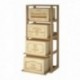 MUEBLE MADERA DE PINO PARA CAJAS DE VINO DE 6 BOTELLAS para 4 Cajas color Pino Negro GODELLO