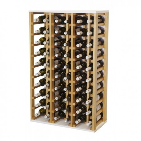 Botellero de madera para 60 botellas
