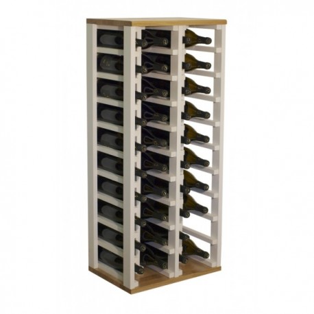 Rack de garrafa de madeira para 40 garrafas