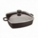 CACEROLA BAJA CUADRADA ALUMINIO FUNDIDO CON TAPA CRISTAL FORTE 28 CM