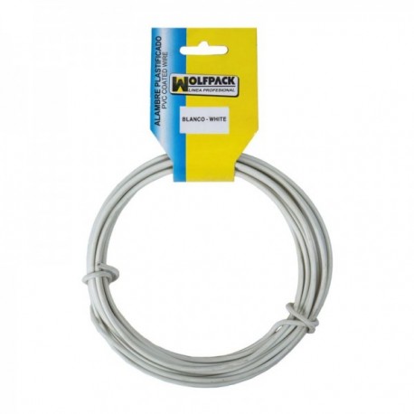 Fio plastificado (rolo 10 metros) Branco No. 16 / 2,7 mm.