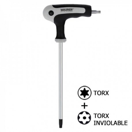 Torx Maurer Key com Mango "T" T09 Inviolable