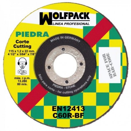Corte de pedra abrasivo 115x1,2 mm.