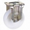 Placa fixa de roda industrial de nylon 80 mm.