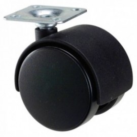 Nylon Roda preta Placa preta 50 mm.