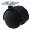 Nylon Roda preta Placa preta 50 mm.