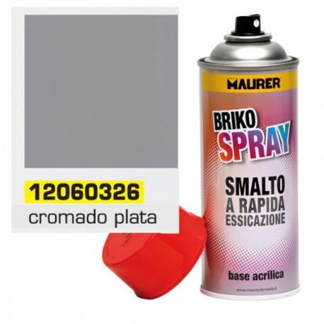 400 ml de spray de cromo prateado.