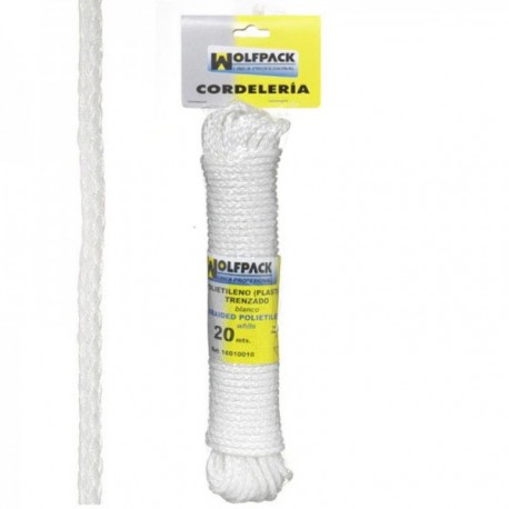 Cuerda Trenzada Plástico Blanca (Madeja 20 m.)