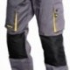 Calças longas, multibolsillos, joelho resistente e reforçado, tamanho cinza/amarelo 54/56 xxl