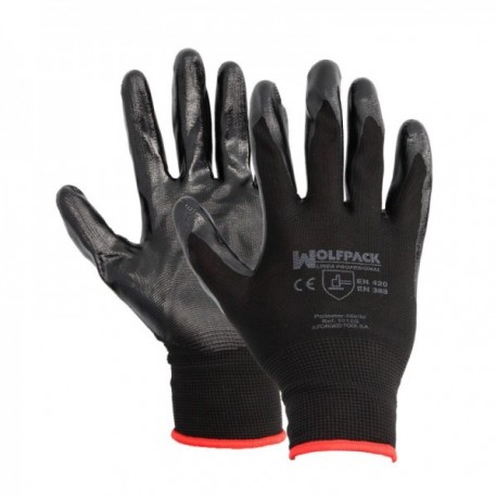 LUVAS NITRILO / NYLON IMPREGADO 6 "(PAR)