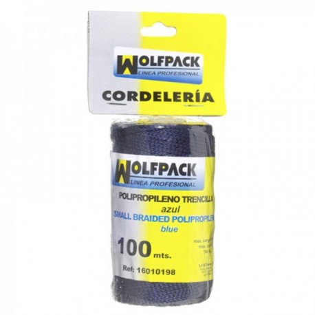 Corda azul de polipropileno trencilla (bobina de 100 medículas)