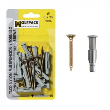 Taco multi -ação+mU 10x60 mm parafuso. ( 5 peças)