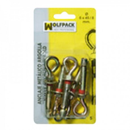 Anchor metálico Apholla 8x 60/10 mm. (3 pedaços)