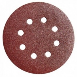 Lija recambio velcro disco Ø 125 mm. con agujeros grano 80 (10 Piezas)