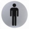 Poster de alumínio Banheiro masculino Ø12 cm.