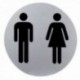 Poster de alumínio Man/Mulher Bath Ø12 cm.