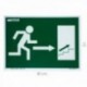 Signo fluorescente / saída da escada direita 21x30 cm.