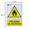 Pôster de perigo de incêndio 30x21 cm.