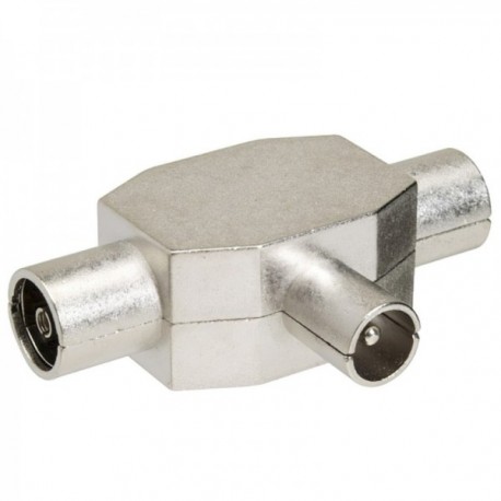 Distribuidor TV Blindado Metal 1 Macho + 2 Hembra Distribuidor TV Blindado Metal 1 Macho + 2 Hembra