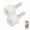 Bumn com nylon taco de nylon branco 2 peças
